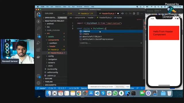 #41-Styles in React Native | Mobile App Development Course (2021) | Urdu/Hindi | Naveed Sarwar смотреть онлайн