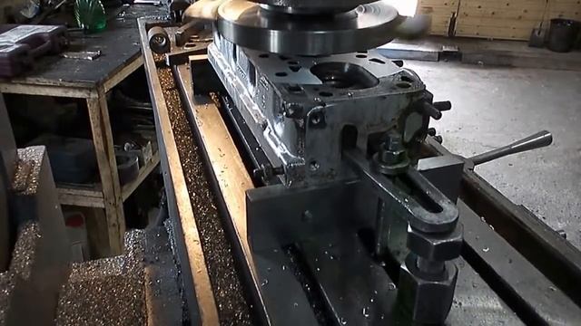 Фрезеровка ГБЦ. Перегрев ДВС 4216. смотреть онлайн