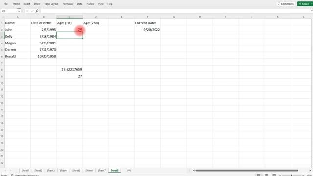 How To Calculate Age From Date of Birth In Excel смотреть онлайн