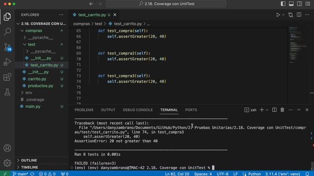 2.18. Python | Coverage con UnitTest смотреть онлайн