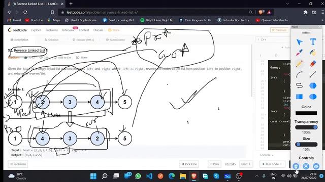 Reverse Linked List II | ?LeetCode? | C++ | ? Leetcode Daily Challenge ? смотреть онлайн