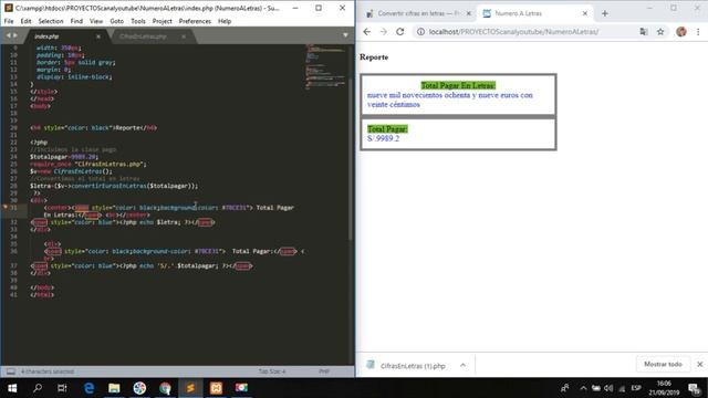 Como Convertir Total A Pagar de Numero a Letras con PHP (Fácil Rápido) Para Reportes смотреть онлайн