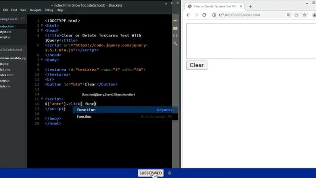 Clear Textarea Tag Content with jQuery | HowToCodeSchool.com смотреть онлайн