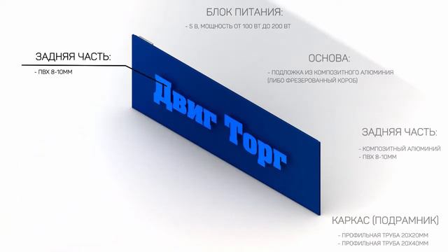 Пиксельные объемные буквы ДвигТорг смотреть онлайн