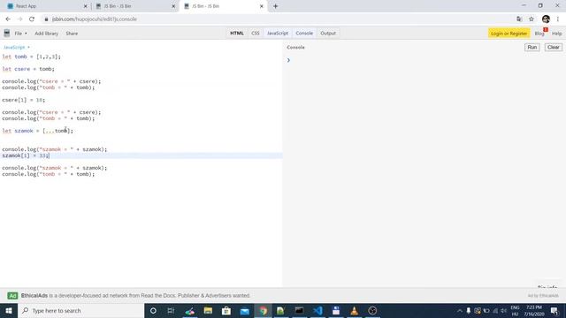 React JS - 23. rész - A spread operátor használata - magyar (2020) смотреть онлайн