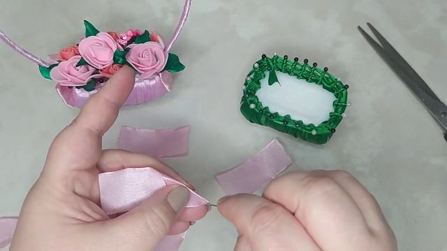 Корзиночка с цветами из атласных лент и мыла . Мастер класс #корзиночкаканзаши #корзиночкаизмыла смотреть онлайн
