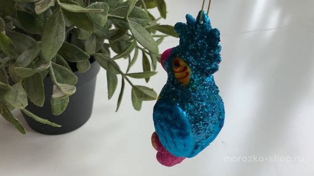 Ёлочная игрушка ЗВЕРЬЁ МОЁ - ПОПУГАЙ, стекло, 10 см ABT593603-попугай смотреть онлайн