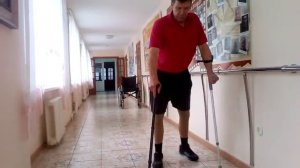 Ампутация обоих ног выше бедра. Ходьба на протезах.