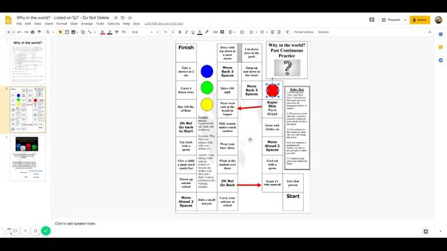 How to play Why In The World Past Continuous Tense Practice Digital Board Game смотреть онлайн