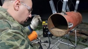 Печка в гараж из газового баллона. 2 часть