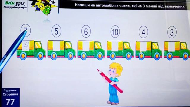 Наступне і попереднє числа. Складання задачі за малюнком. Розпізнавання смотреть онлайн