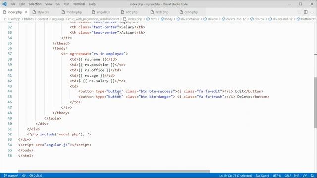 AngularJS PHP Mysqli CRUD (Create, Read, Update and Delete) with Pagination, Search and Sort смотреть онлайн