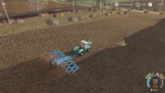 Всех на культивацию, первый выезд на работу // Новотроицкий с сезонами # 2 // Farming simulator 19 смотреть онлайн