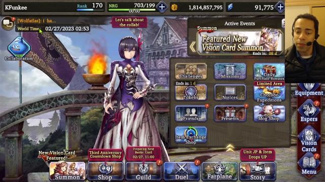 Talking while pulling Minwu VC (Lim Guild Battle, Quick Pick, Kefka, Rulgia) WotV смотреть онлайн