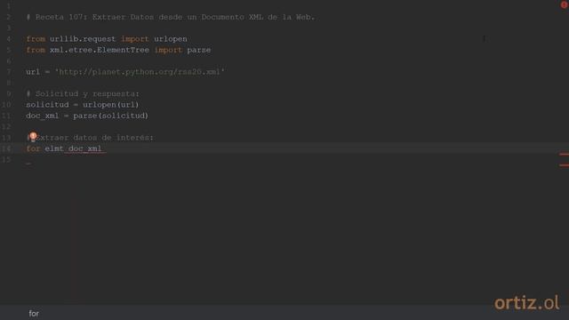 Python 3 - Receta 108: Guardar el Contenido de un Documento XML de la Web смотреть онлайн