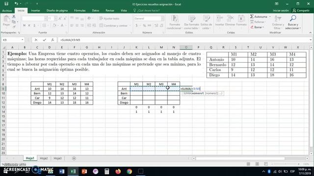 Ejemplo de asignación con excel solver investigación de operaciones смотреть онлайн