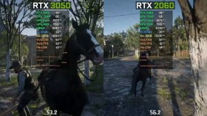 RTX 3050 vs RTX 2060 RDR2 |Red Dead Redemption 2  1080P