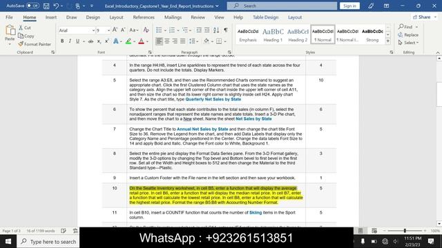 Excel_Introductory_Capstone1_Year_End_Report | Complete Step By Step Solution | MyITLab | End_Repor