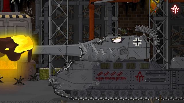 Гибрид КВ-44 VS Безумный Ratte - "Гладиаторские бои" - Мультики про танки смотреть онлайн