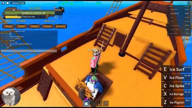 ROBLOX King Legacy Sea King Battle & Ice Fruit Showcase Hie Hie No Mi Gameplay Walkthrough