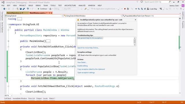 JeremyBytes - Task and Await in C# - Part 1: Consuming Asynchronous Methods смотреть онлайн