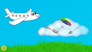 Развивающие мультики для малышей. Самолёт и загадки