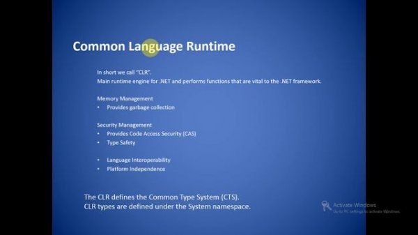 Microsoft .Net Framework Technology Introduction