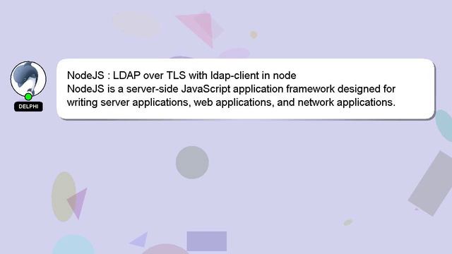 NodeJS : LDAP over TLS with ldap-client in node смотреть онлайн