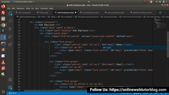 PHP & MySQLi Object Oriented CRUD Application in Hindi | Add Employee Layout (HTML & CSS Bootstrap) смотреть онлайн
