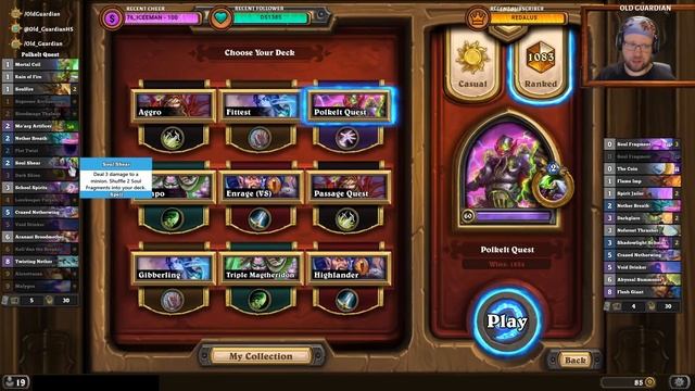 Lorekeeper Polkelt Quest Warlock gameplay (Hearthstone Scholomance Academy) смотреть онлайн