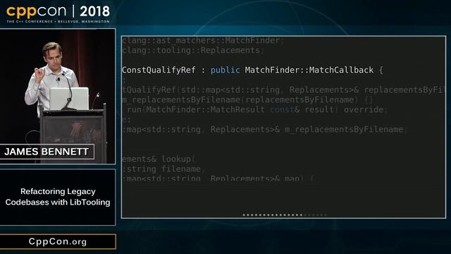CppCon 2018: James Bennett “Refactoring Legacy Codebases with LibTooling” смотреть онлайн