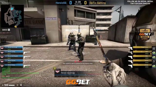CS GO OpTic Vs Heroic at GG.bet Chicago Invitational iem Chicago 2019 Qualifier Best Of 3 смотреть онлайн