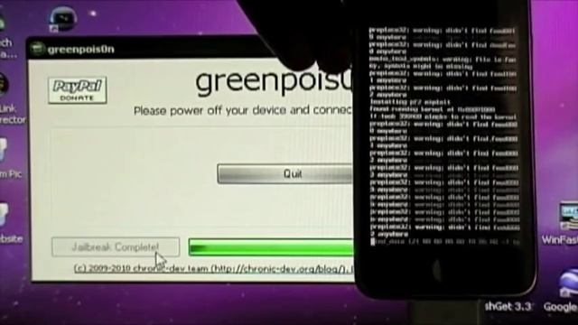 Greenpois0n Jailbreak 4.1, iPhone 4, iPod Touch 4G, 3G, 2G, iPhone 3GS and iPad смотреть онлайн