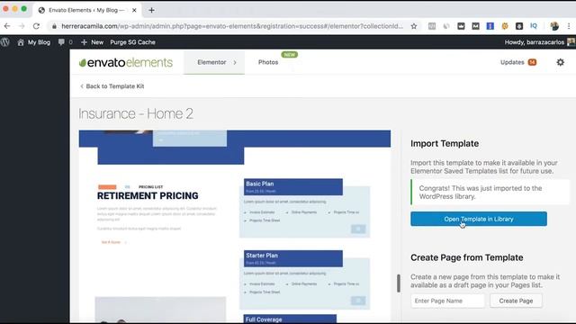 How to Upload Template through Envato Elements Plugin Tutorial for Wordpress смотреть онлайн