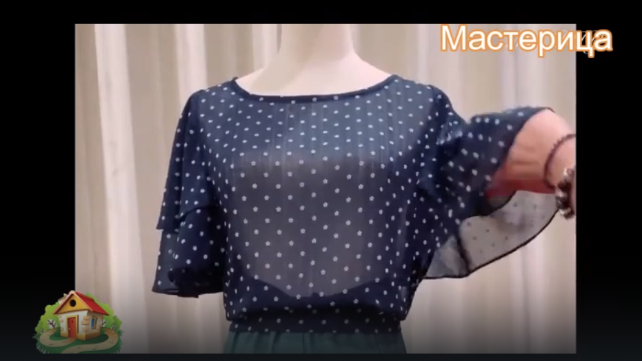 Очень простой крой и шитье блузки с запахом рукава-бабочки, блузка-бабочка