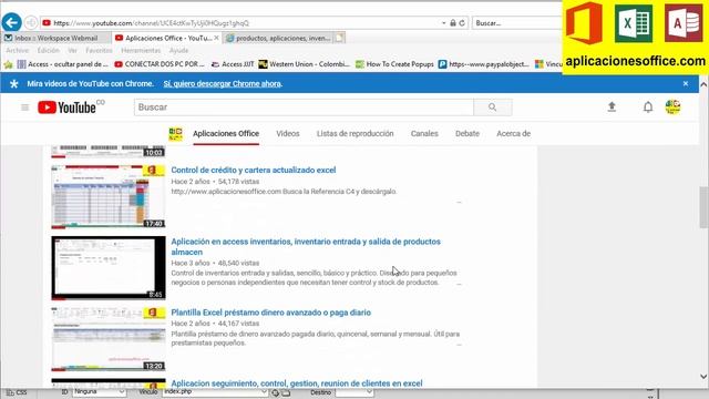 Aplicaciones de productividad desarrollado en excel y access смотреть онлайн