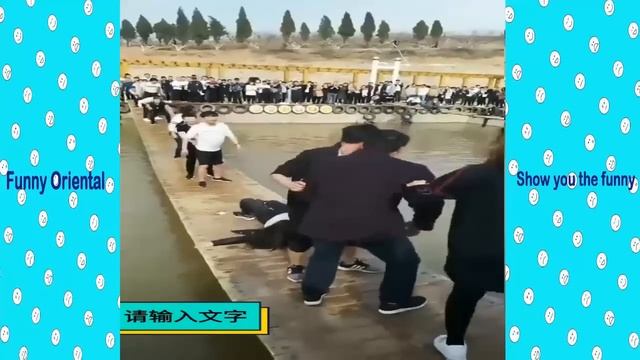 People Shake the bridge Insane until fall into water |funny videos|fail video|prank video смотреть онлайн