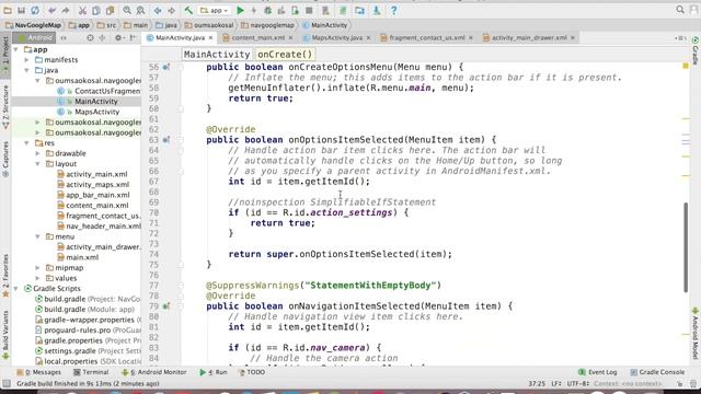 Latest Android App Development: Google Map in Fragment in Navigation Drawer, SupportMapFragment смотреть онлайн