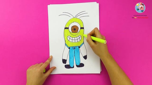 Учимся рисовать Мульт Героев с помощью ладони. Рисунки для детей. смотреть онлайн