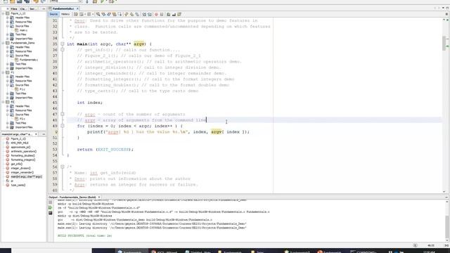 Fundamentals_Demo (argc and argv introduction) смотреть онлайн