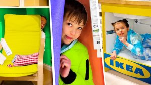 Мистер Макс и Мисс Кейти играют в прятки IKEA [Видео для детей]
