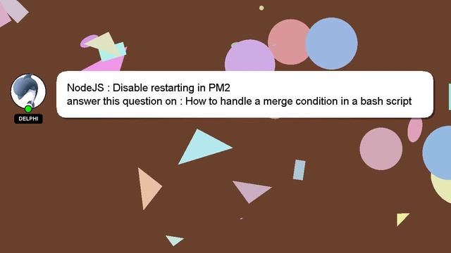 NodeJS : Disable restarting in PM2 смотреть онлайн