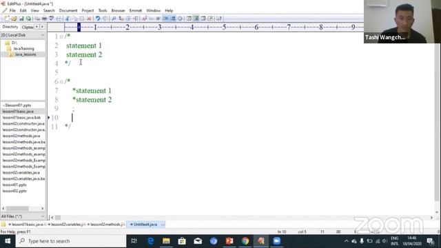 Online Java Class for beginners Bhutan Live Lesson 1 part 2 смотреть онлайн