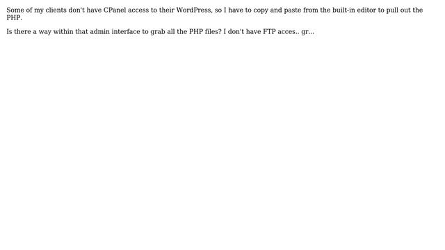 Wordpress: Download PHP and CSS from the Wordpress admin page without FTP смотреть онлайн