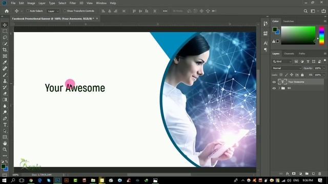 Facebook Ads Campaign Banner Design - Photoshop Tutorial смотреть онлайн