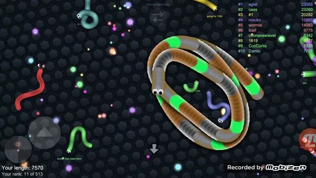 Шок!!! Мировой Рекорд по игре Slither.io 10000000! смотреть онлайн