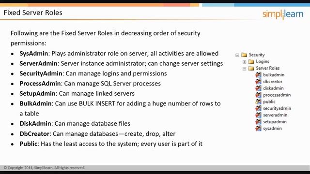 SQL Server Security Tutorial | Administering MS SQL Server 2012 Databases | 70-462 смотреть онлайн