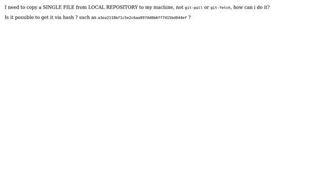 Unix & Linux: copy a single file from local Git repository смотреть онлайн