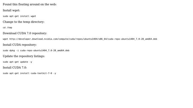 Ubuntu: Install CUDA 7.0 on Ubuntu 14.04.2 (2 Solutions!!) смотреть онлайн